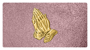 DSC700 516 GD SH OR Gold Praying Hands Shimmer Orchid Background